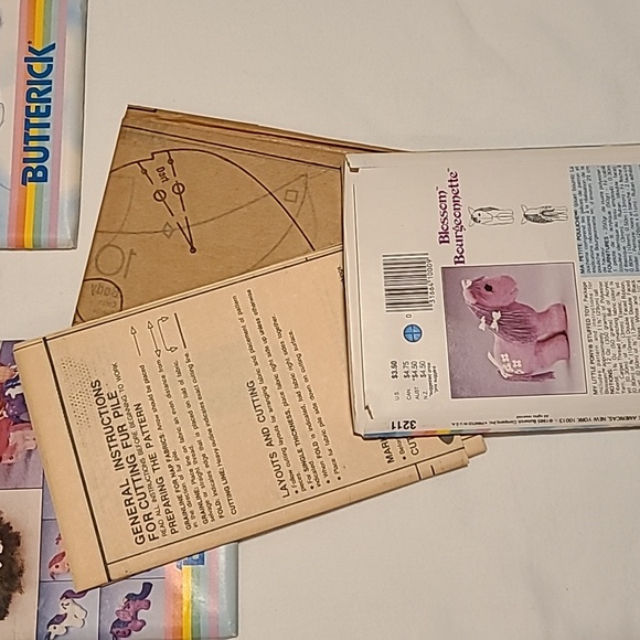My Little Pony Butterick Sewing Patterns, Vintage 1985 Hasbro Starshine Stuffed - Picture 11 of 12